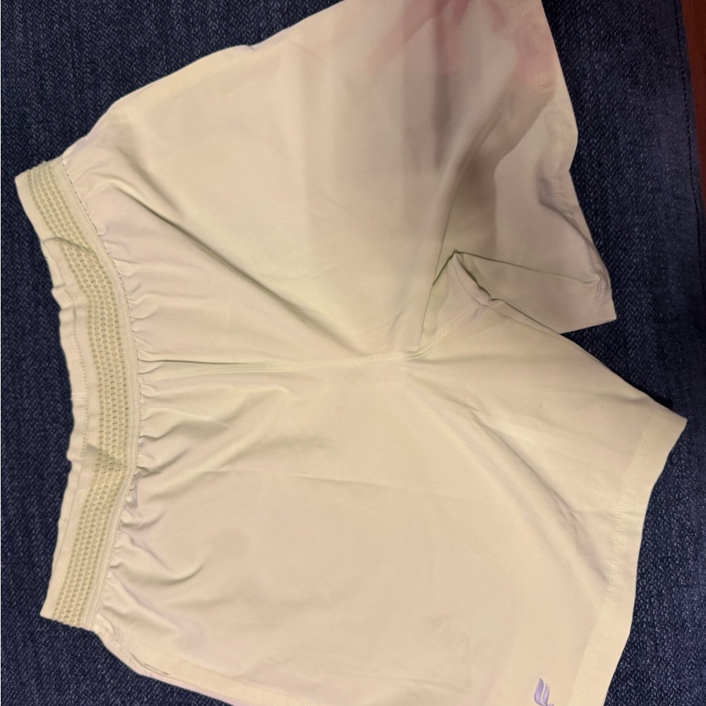 Fabletics Cream Athletic Shorts Lightweight Performance Fit